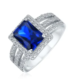 Emerald Halo Ring